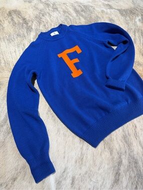 Hillflint Florida Gators Knit Sweater Blue Orange Logo XS